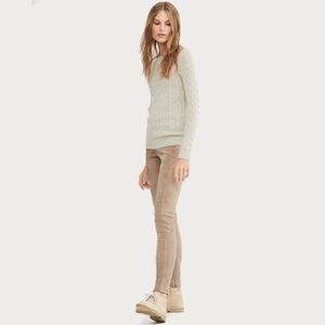 Ralph Lauren Blue Label 2014 Beige Lamb Leather Stretch Leggings